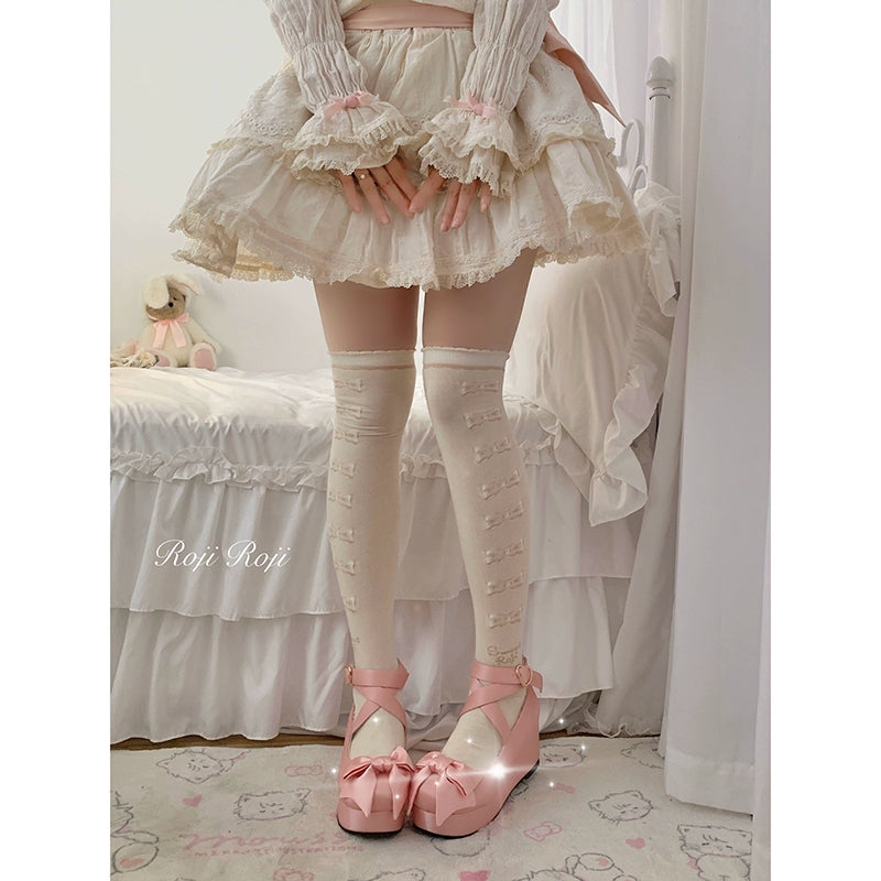 Polka Dot Rosette Socks