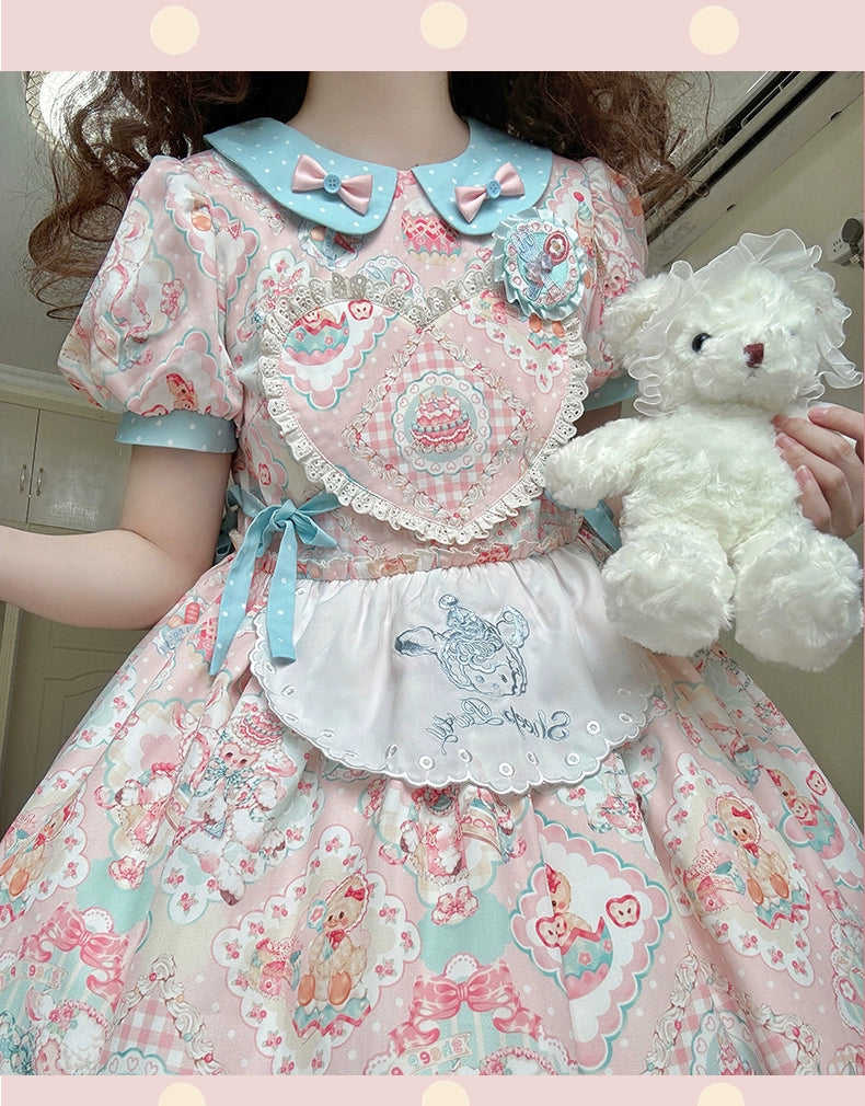 Sheep Party Peter Pan Collar Dress