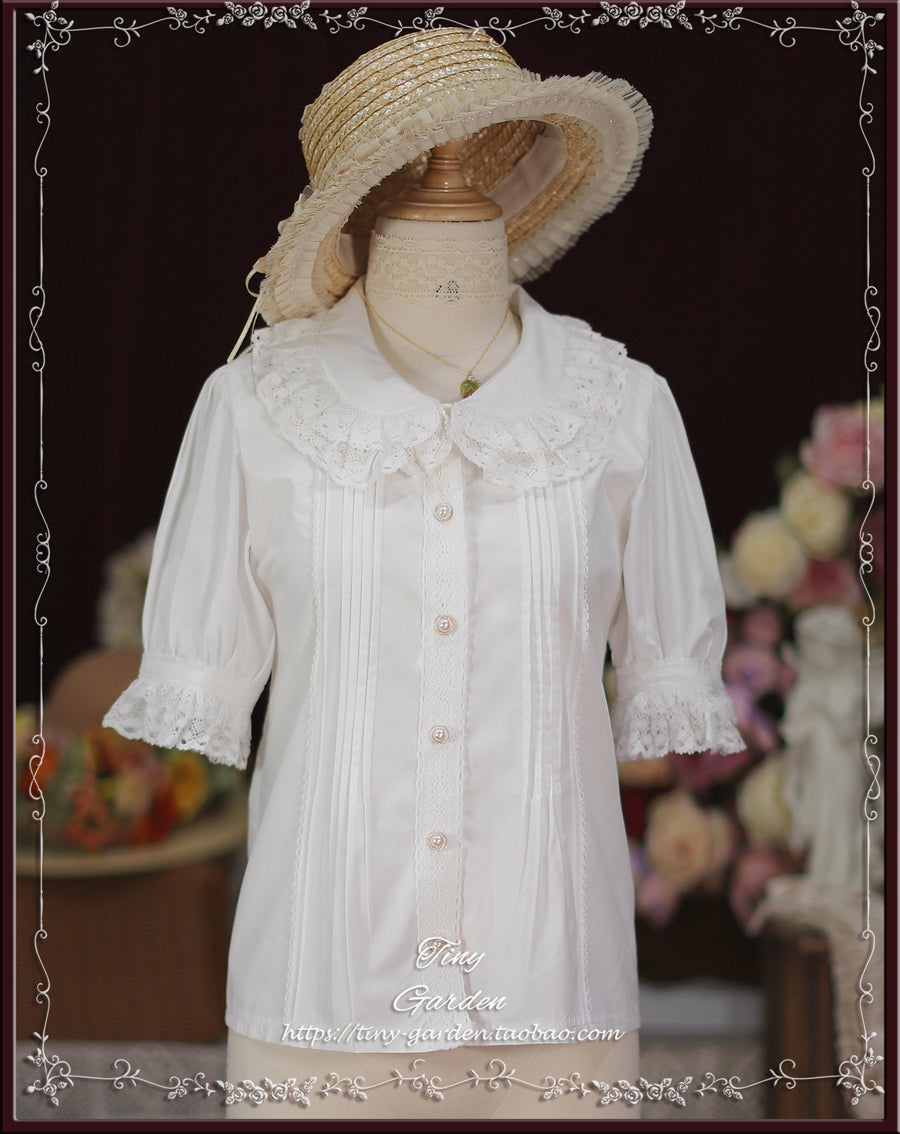 Antique Doll Short Sleeves Blouse