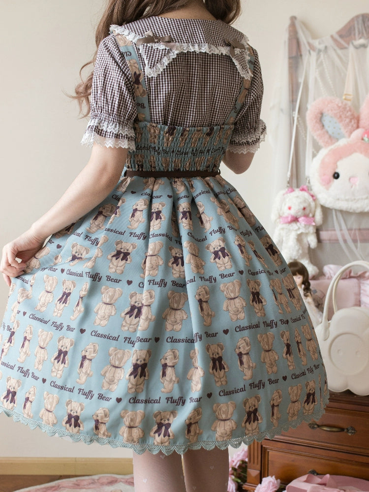 Cat Ears Plaid Blouse