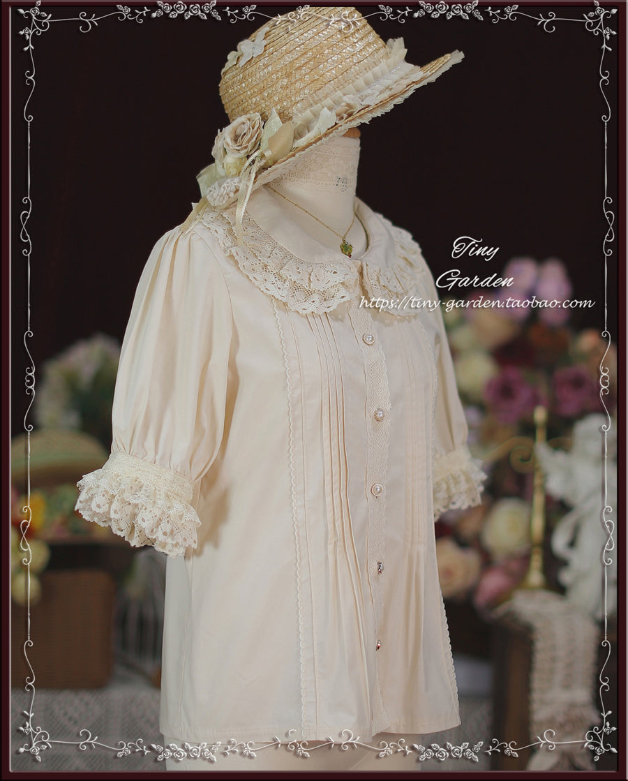 Antique Doll Short Sleeves Blouse