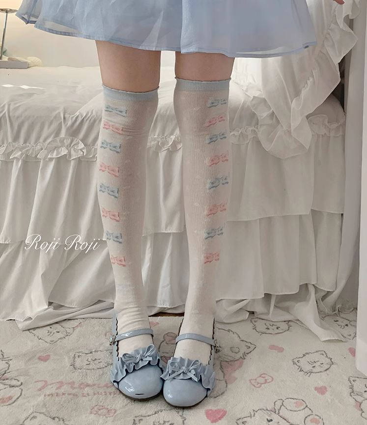 Polka Dot Rosette Socks