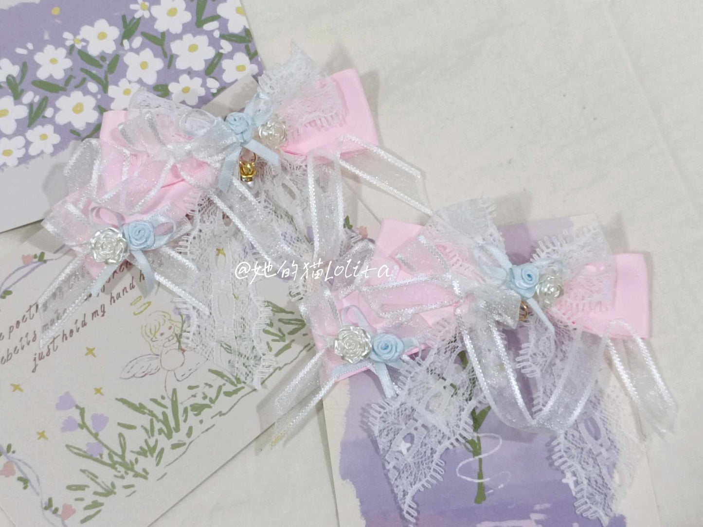 Rose Ribbon Hairclip