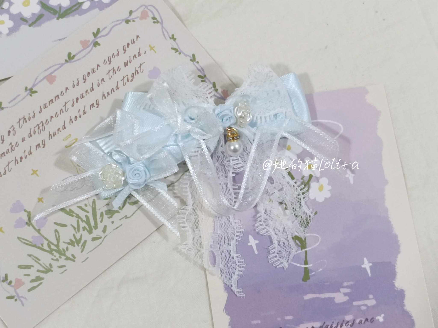 Rose Ribbon Hairclip