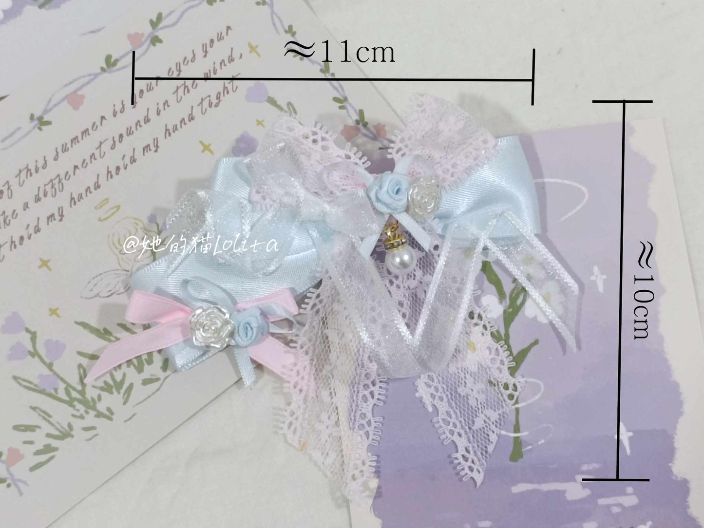 Rose Ribbon Hairclip