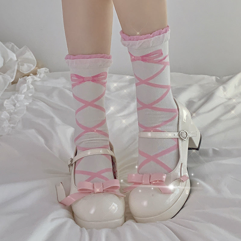 Interwoven Straps Short Socks