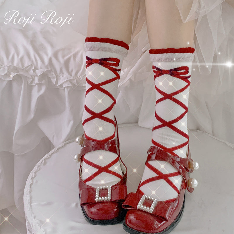 Interwoven Straps Short Socks