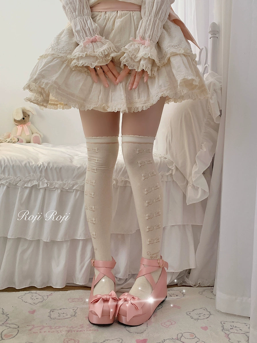 Polka Dot Rosette Socks
