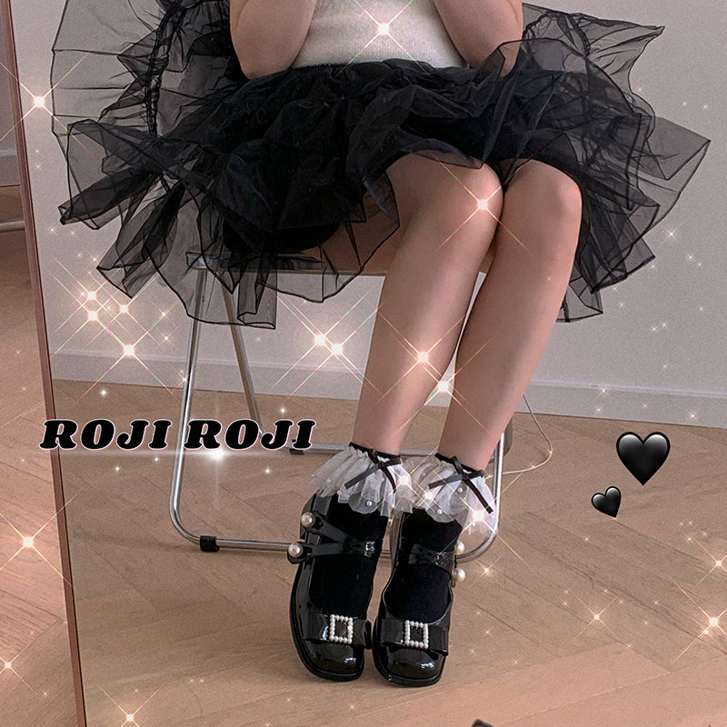 Pearl Flounce Socks