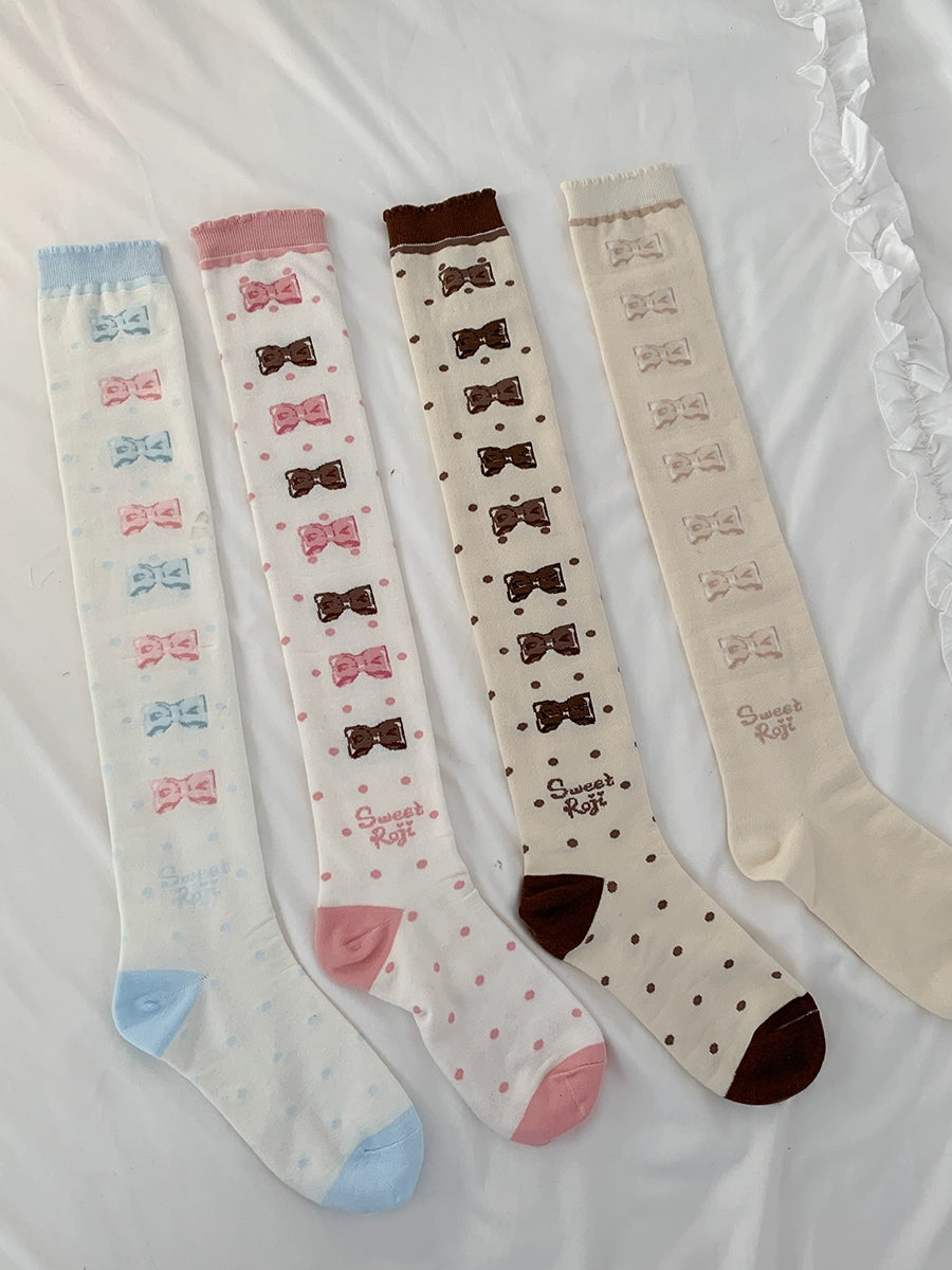 Polka Dot Rosette Socks