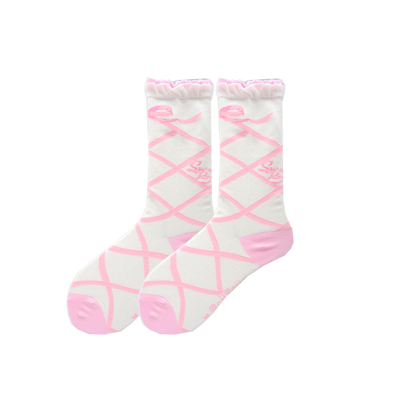 Interwoven Straps Short Socks