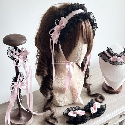 Lolita Headdress, Hairclips, Wrist cuffs and Choker