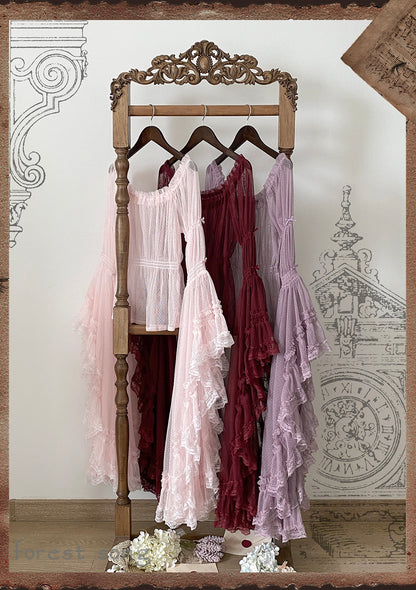 Chloris Extended Princess Sleeve Blouse