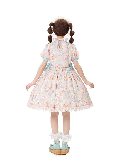 Sheep Party Peter Pan Collar Dress Round 2