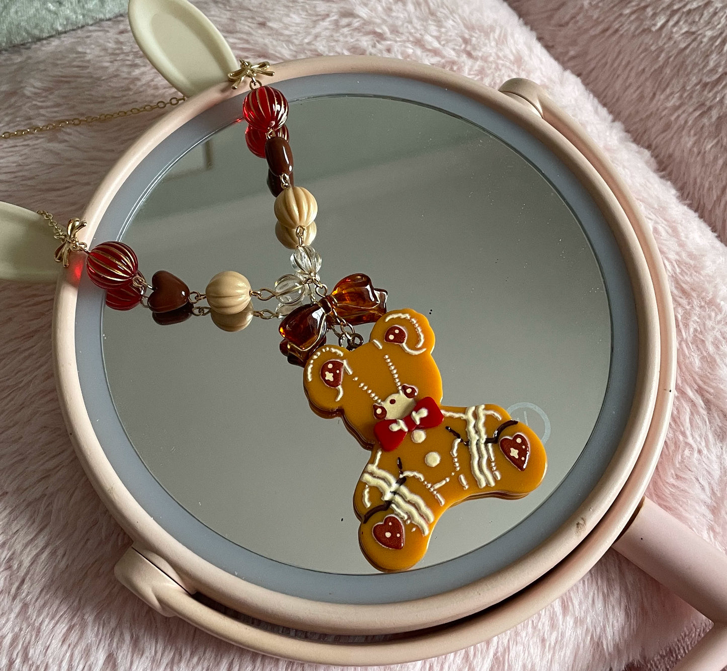 Milk Coffee Bear Necklace