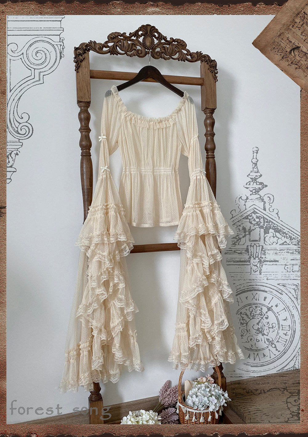 Chloris Extended Princess Sleeve Blouse