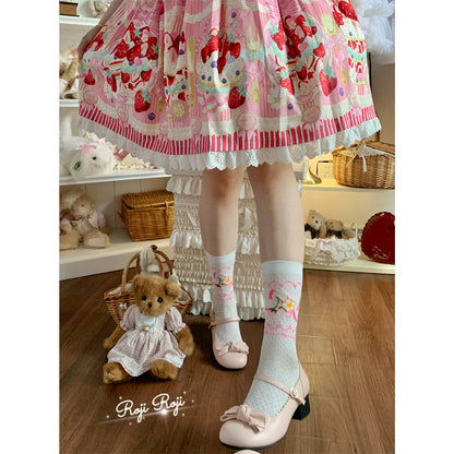 Strawberry Flower Socks