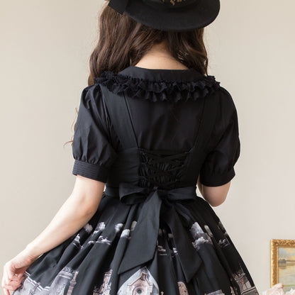 Half Sugar Milk Cake Short Sleeves Blouse