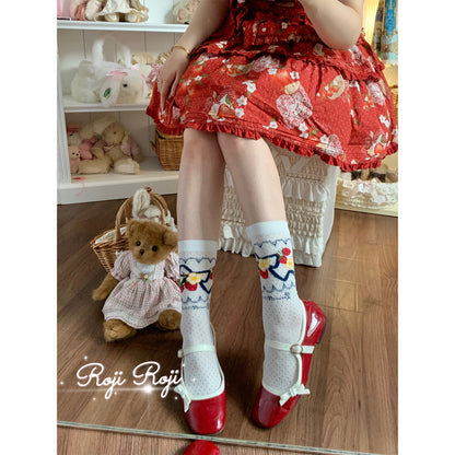 Strawberry Flower Socks