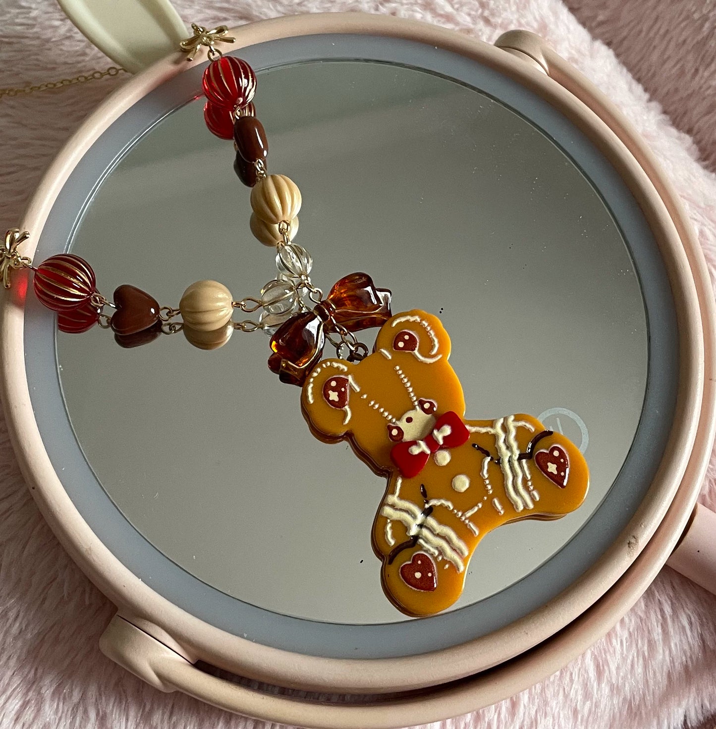 Milk Coffee Bear Necklace