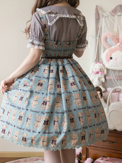 Cat Ears Plaid Blouse