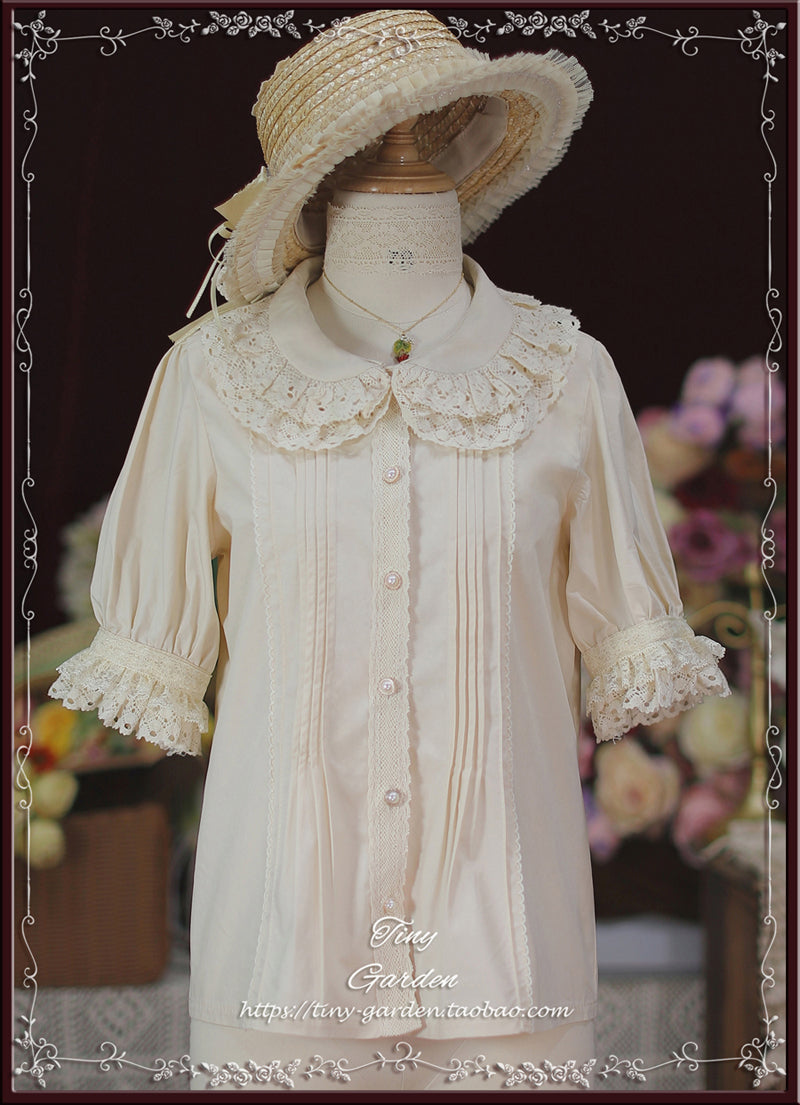 Antique Doll Short Sleeves Blouse