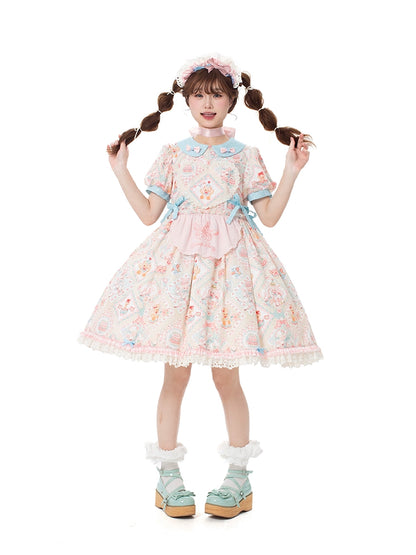 Sheep Party Peter Pan Collar Dress Round 2