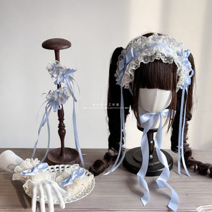 Lolita Headdress, Hairclips, Wrist cuffs and Choker