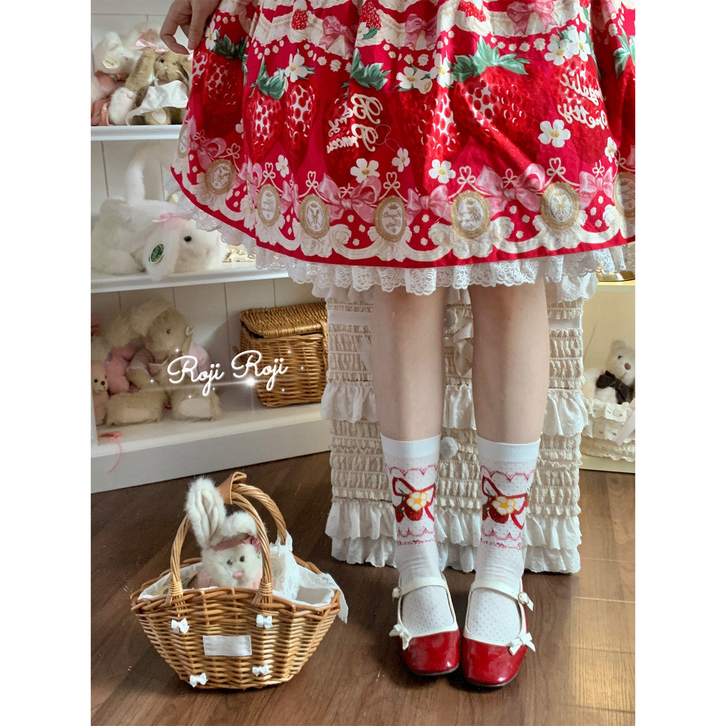 Strawberry Flower Socks