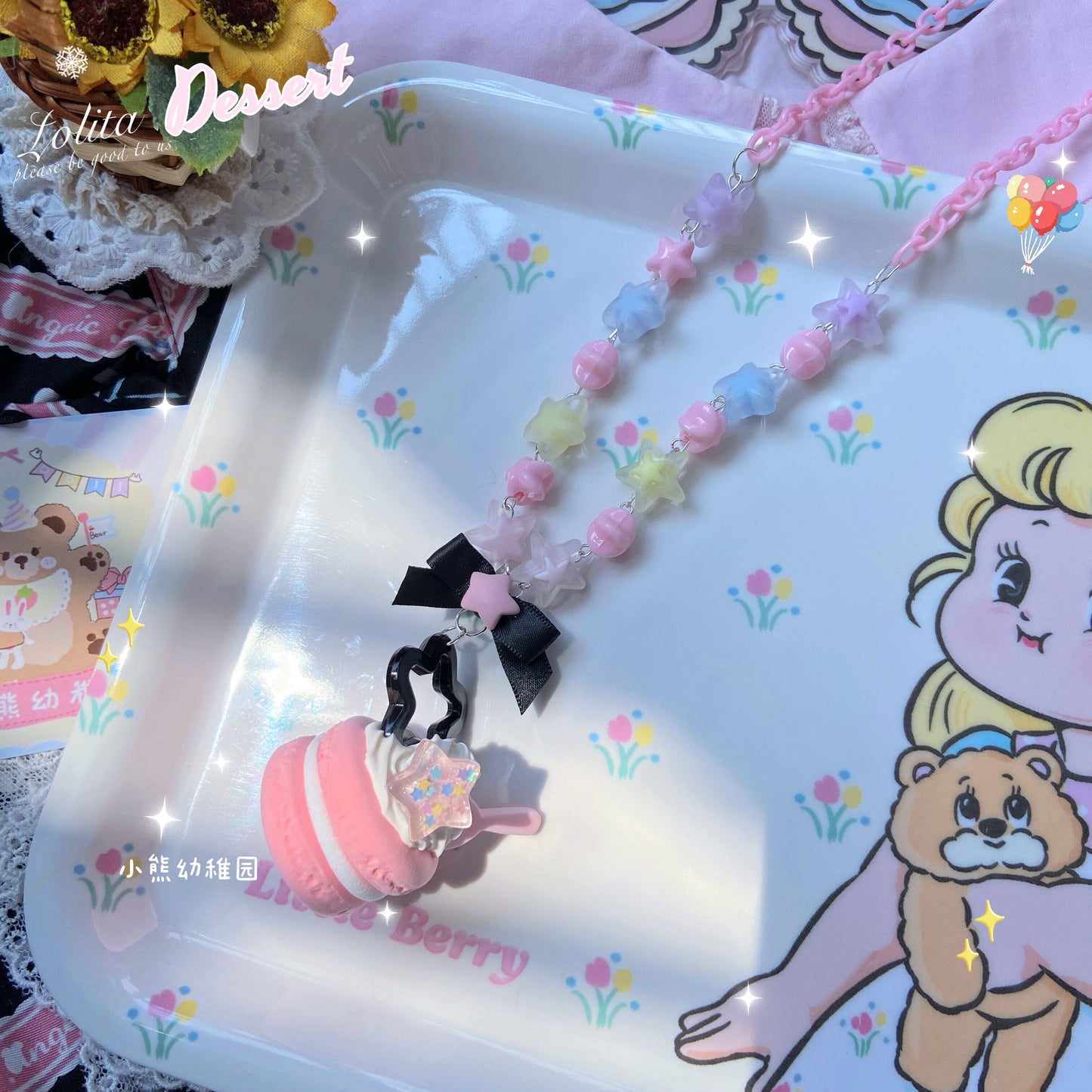 Macaron Dessert Necklace