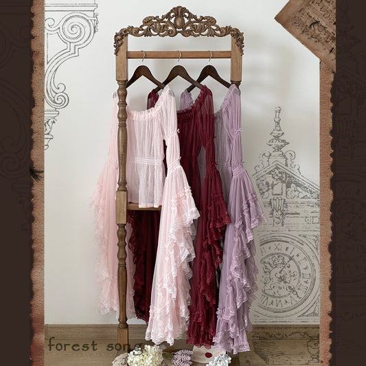Chloris Extended Princess Sleeve Blouse