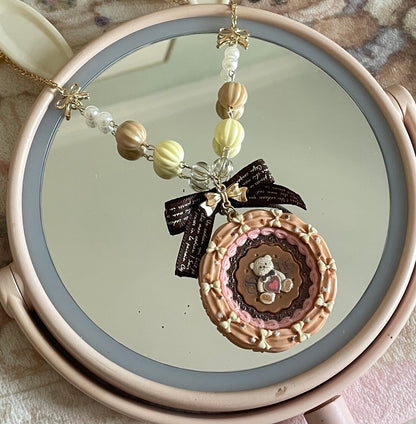 Hazelnut Cocoa Bear Necklace