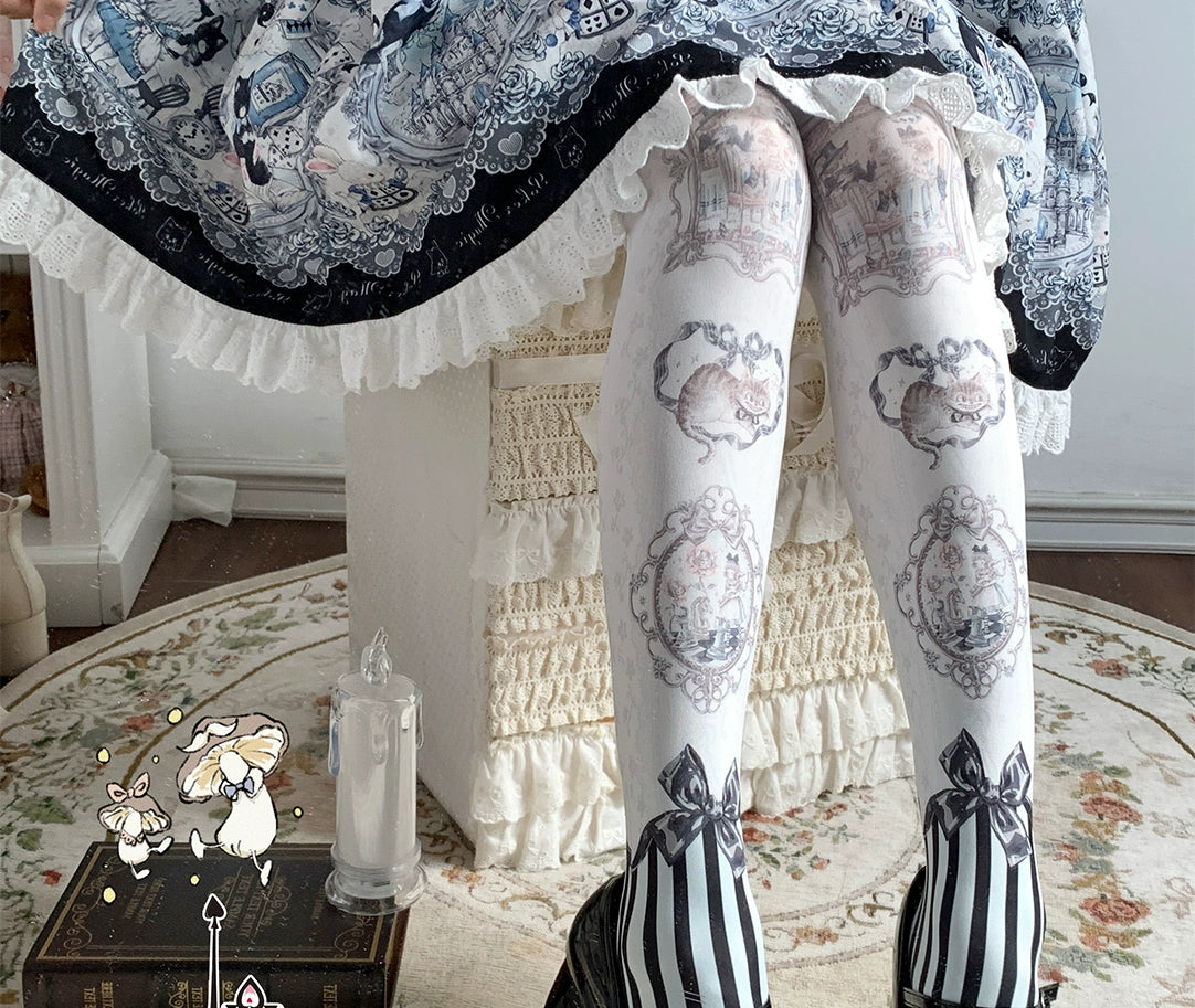 Alice Picture Frame Tights