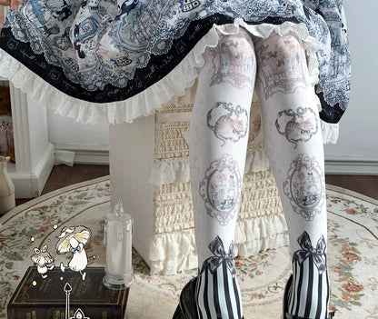 Alice Picture Frame Tights