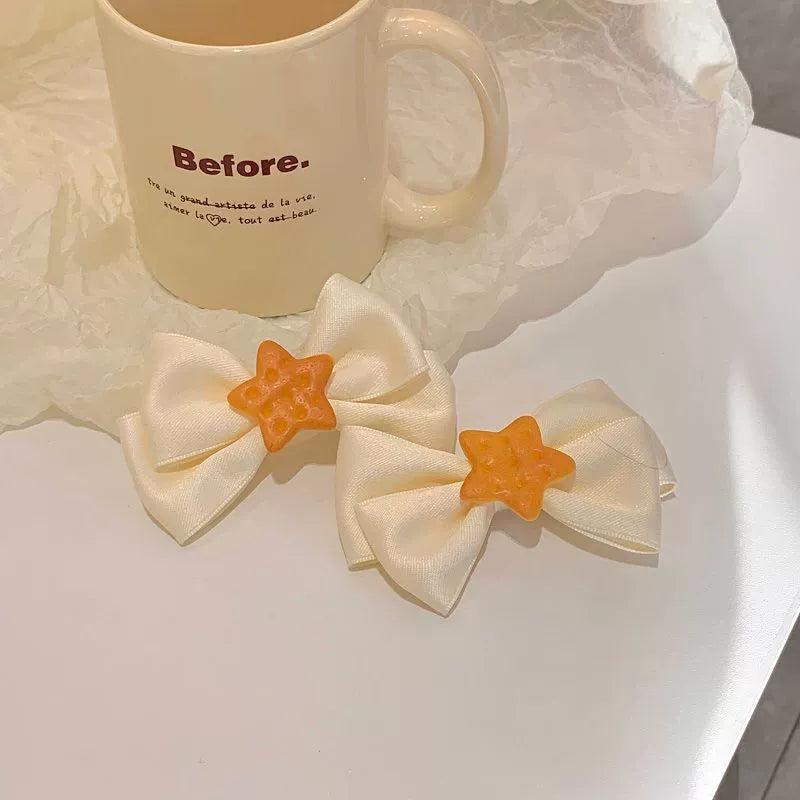 Cream Star Cookies Hairclip