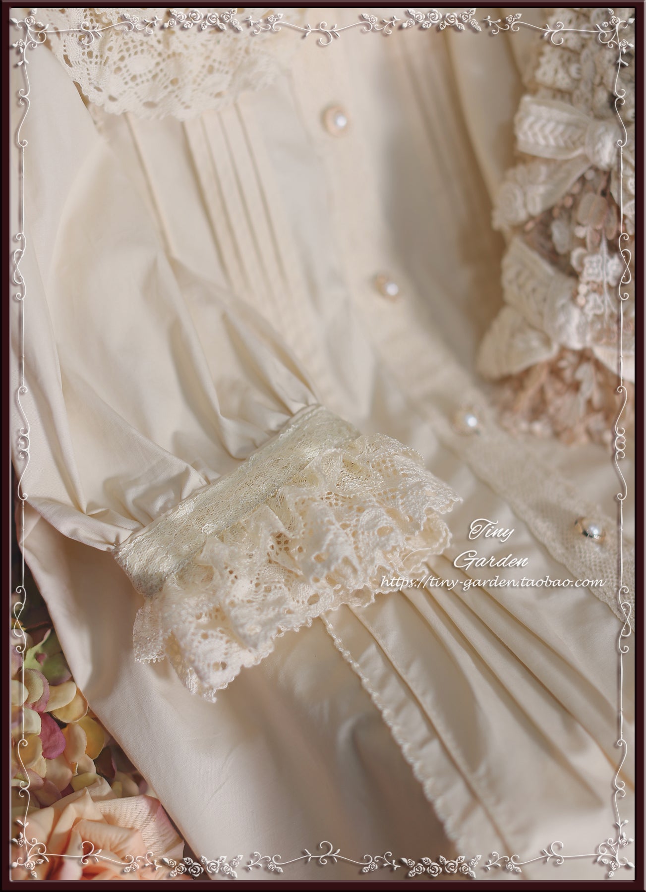 Antique Doll Short Sleeves Blouse