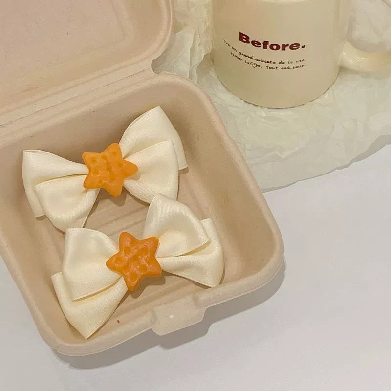 Cream Star Cookies Hairclip